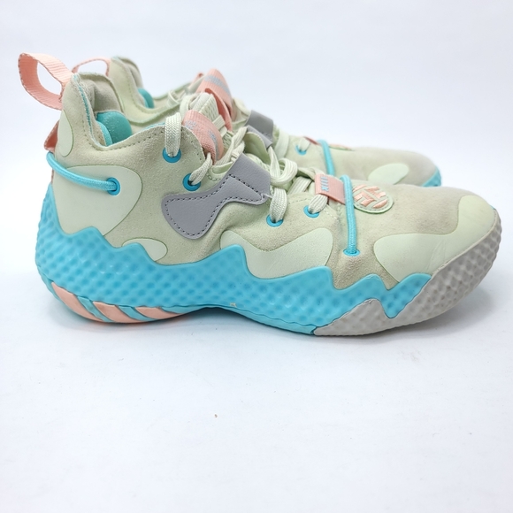 Adidas Harden Vol.6 GV8701 Green Mist Pink Pulse Mens Size 6 Womens Size 7.5